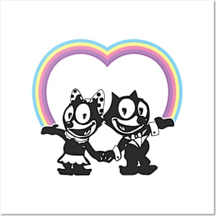 Felix the Cat In Love Posters and Art